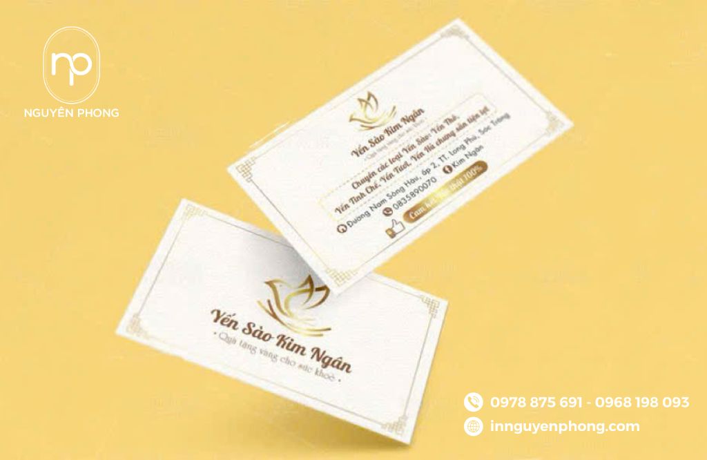 thiết kế card visit yến sào sang trọng và tinh tế